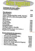 Auberge Kebespré menu