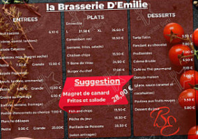La Brasserie D'emilie menu