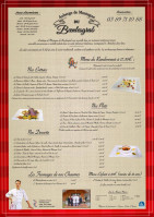 Auberge De Montagne Boenlesgrab menu
