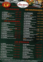 Le Kiosque à Pizzas menu