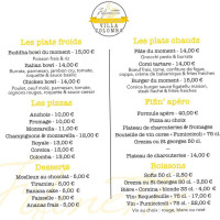 Villa Colomba menu