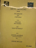 Monchu A Chatel menu