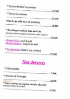 La Villa Mondénard menu