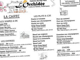 L'orchidée menu