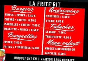 La Frite'rit menu