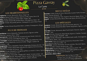 Les Quat'z'arts Pizza Gavray menu