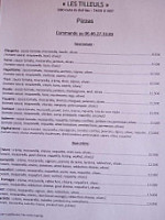 Hôtel Les Tilleuls menu