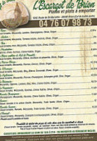 L'escargot De Brion menu