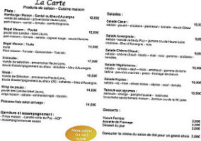 Brasserie L'anicien menu