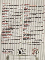 Calista Pizza menu