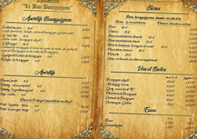 Le Ban Bourguignon menu