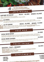 Bistro La Pause menu