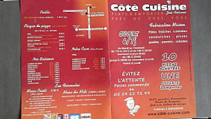 Côté Cuisine menu
