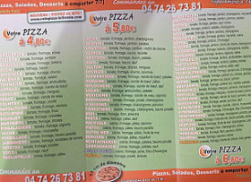 Côté Pizza menu