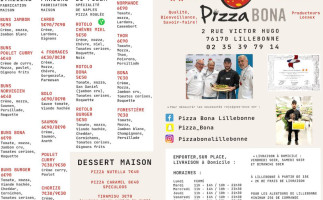 Pizza Bona Pizzeria Pates Fraiches menu