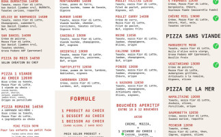 Pizza Bona Pizzeria Pates Fraiches menu