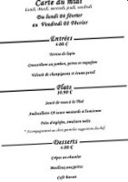 Le Flav' menu