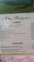 Chez Françoise Corsavy France menu