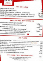 Auberge De La Cabane menu