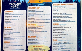 Le Balcon Du Lac menu