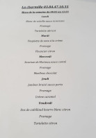 La Charmille menu