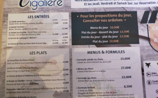 Café De La Cigalière menu