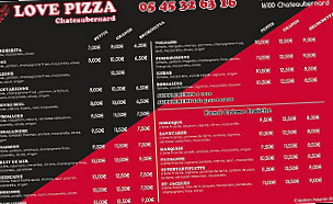 Love Pizza menu