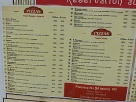 Diolindum Pizza menu