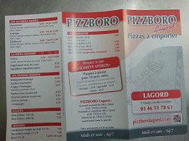 Pizzboro L'houmeau menu