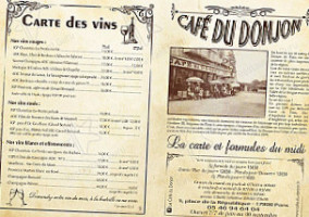 Le Café Du Donjon menu