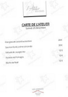 Les Lodges Sainte Victoire menu