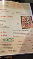 La Chaumiere Romaine menu