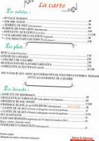 Auberge La Sobronade menu