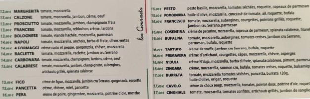 La Calabrese Chez Francesco menu