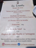 La Casetta menu