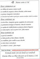 LE SABAYON - Gastronomie Française menu