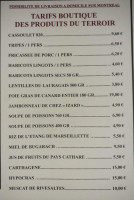 L'auberge Du Dominicain menu