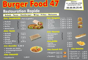 Burger Food 47 menu