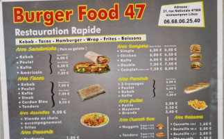 Burger Food 47 menu
