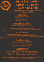 Brasserie La Sangueze menu