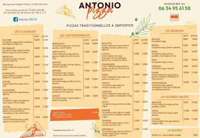 Antonio Pizza menu