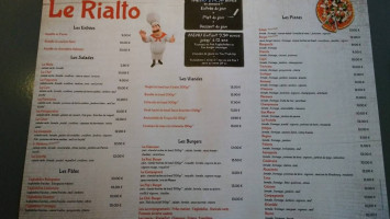 Le Rialto menu