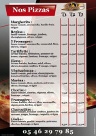 Pizzeria Comedia menu