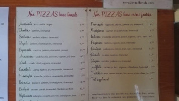 Pizzeria Pierre à Feu menu