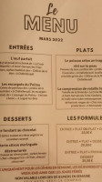 Le Local Oyré menu