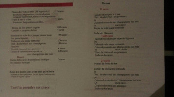 Traiteur Loic Et Bea Regnier menu