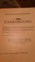Le Landsbourg menu