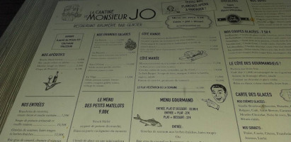 La Cantine De Monsieur Jo menu