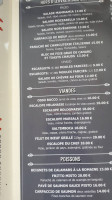 Calzone menu
