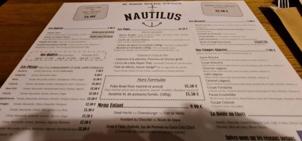 Le Nautilus menu